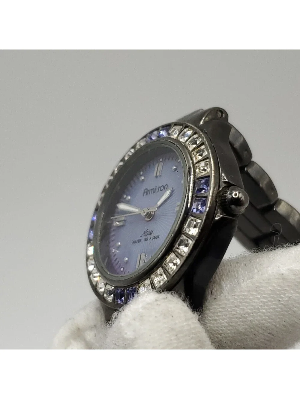 Armitron Now Purple/Black Watch Women 26mm New Battery